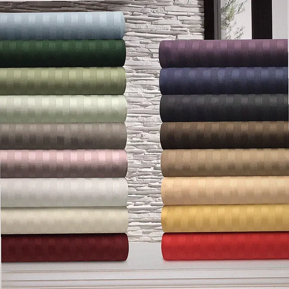 1000-1200 TC 100% COTTON BED SKIRT ONLY STRIPE COLORS US SIZES