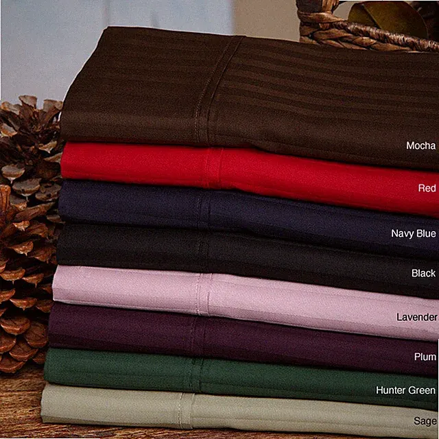 1000 TC 100% COTTON 1 PC BED SKIRT STRIPE COLORS US SIZES