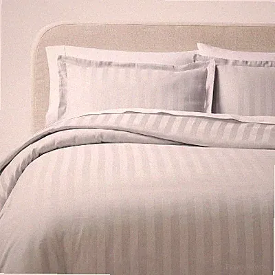 3pc Luxe Striped Damask Duvet Cover and Sham Set - Threshold