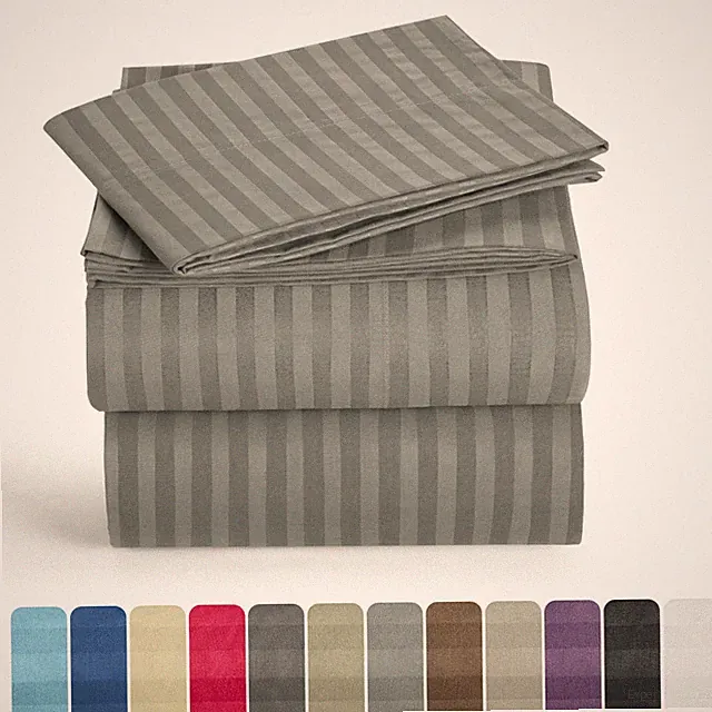 4 Piece Bed Sheet Set Deep Pocket 1800 Series Hotel Bed Sheet Microfiber Comfort