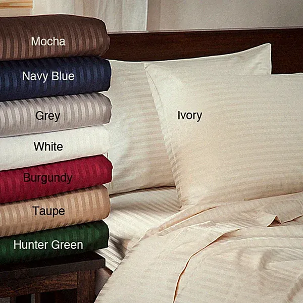 Bedding Set 800 TC 100% Cotton Stripes Colors Twin Size Choose Item