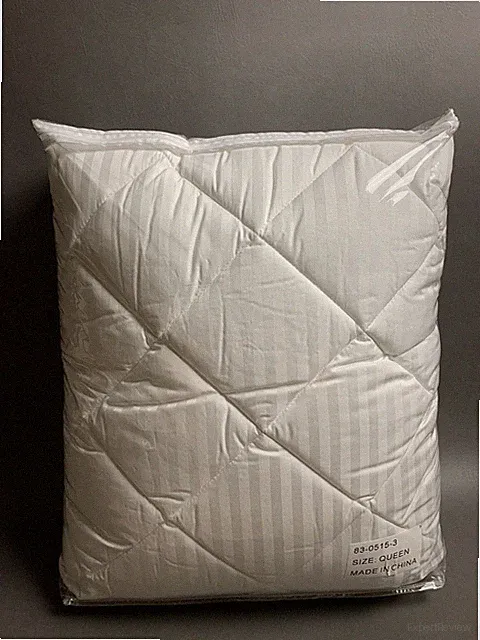 Brylane White Stripe Pillow Topper Mattress Pad, SZ Queen