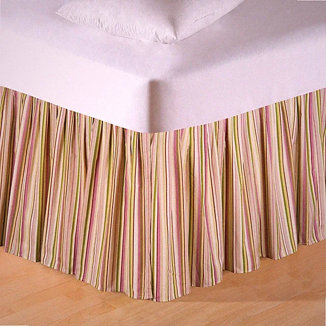 Carrieanne Stripes Twin Bed Skirt Drop Length: 18 inches
