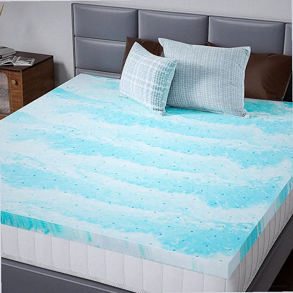 DUMOS Memory Foam Mattress Topper Queen, 3 Inch Thick Gel Infused Bed Toppers