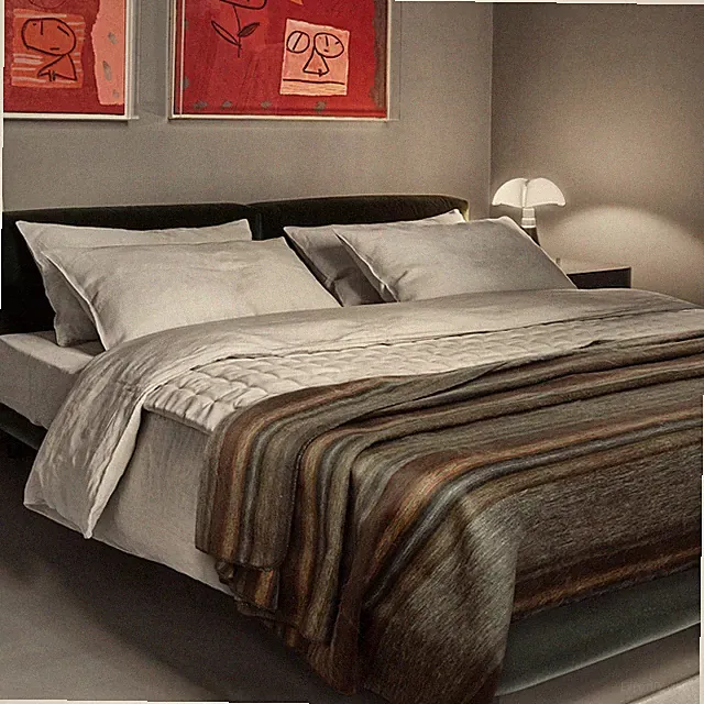 EARTH TONE STRIPED ALPACA BLEND BLANKET | BROWN COFFEE & COCOA | 96x67 in QUEEN
