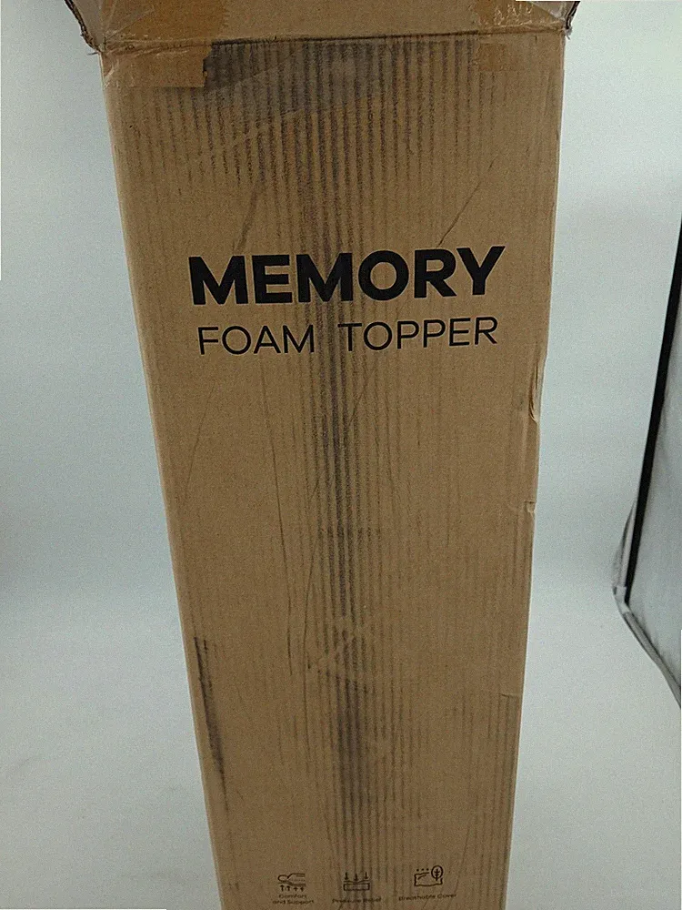 Memory Foam Mattress Topper Twin Striped CertiPUR-US New Bedding Breathable