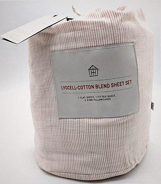 *NEW* 4pc Micro Stripe Sheet Set - Hearth & Hand™ with Magnolia - KING