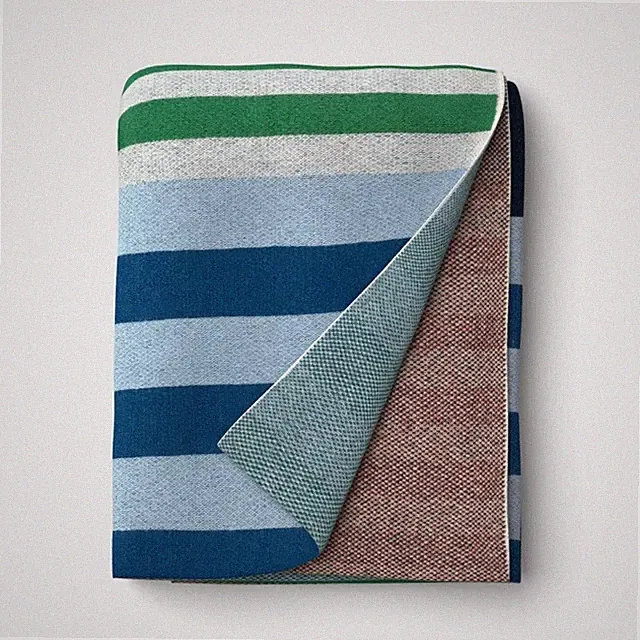 Pieced Stripe Throw Blanketi