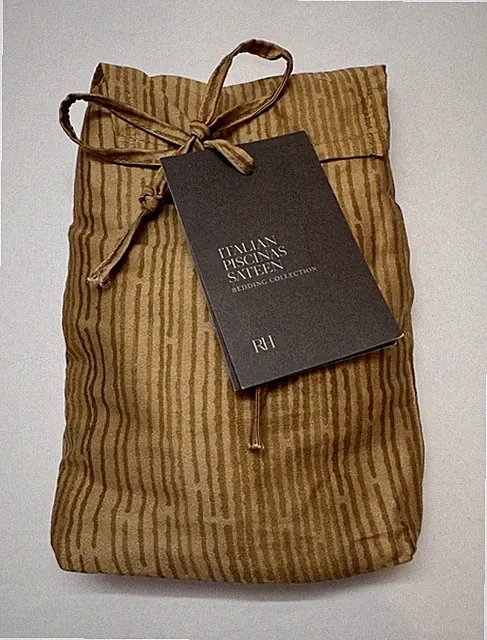 Restoration Hardware Grand King Lumbar Sham Italian Piscinas Sateen 15” X 48”