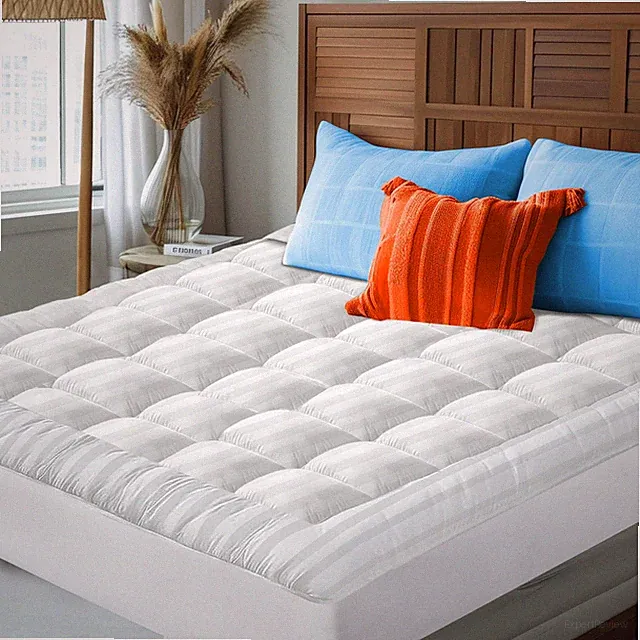 's Cooling Mattress Topper Full – 100% Cotton Pillow Top That Keeps You Cool,...