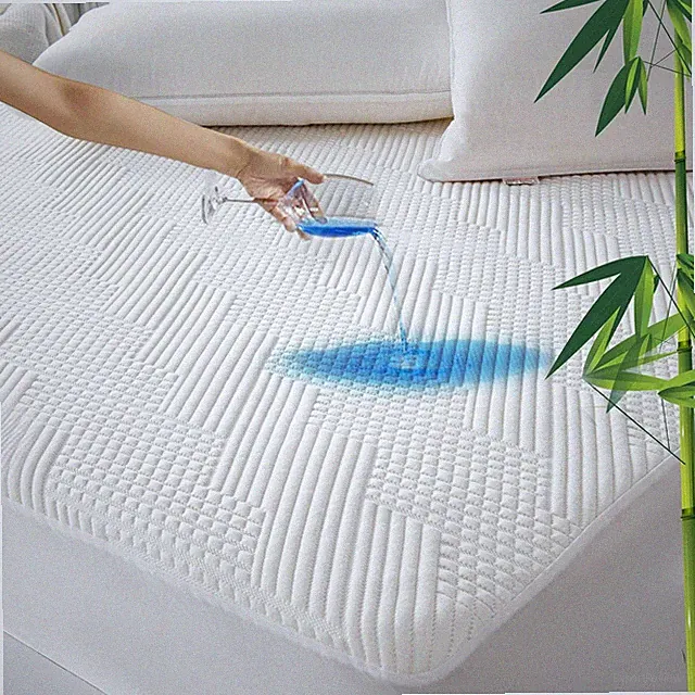 Waterproof California King Mattress Protector Rayon - 3D Fiber Cooling Mattre...