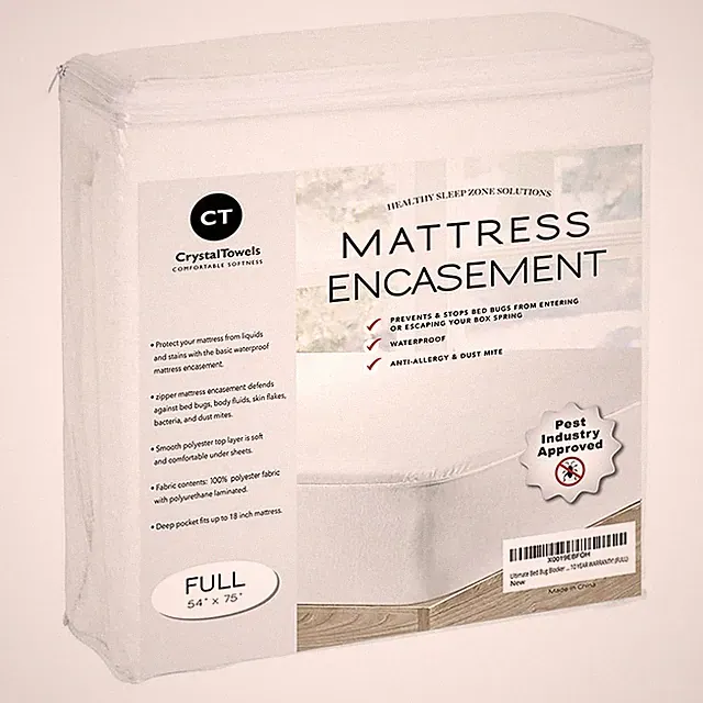 Waterproof Mattress Protector Full Size - 6-Sided Zippered Mattress Encasemen...