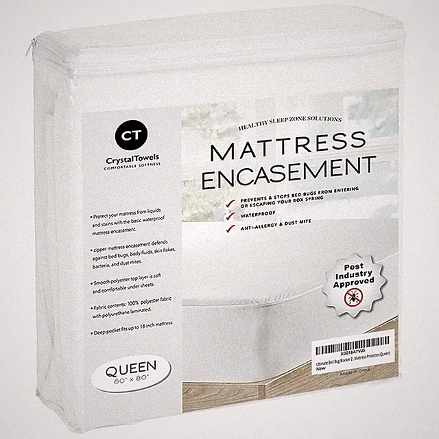 Waterproof Mattress Protector Queen Size - 6-Sided Zippered Mattress Encaseme...